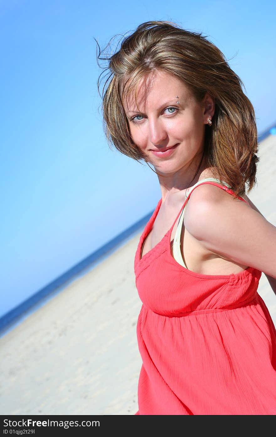 Young girl on the beach. Young girl on the beach