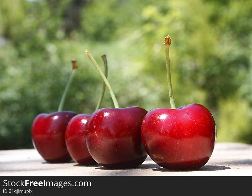 Four cherries