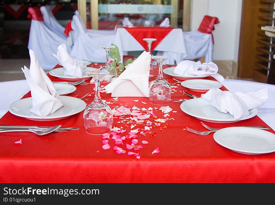 Beautifully decorated tables