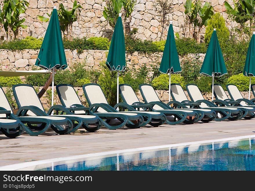 Swimming pool on a sunny day