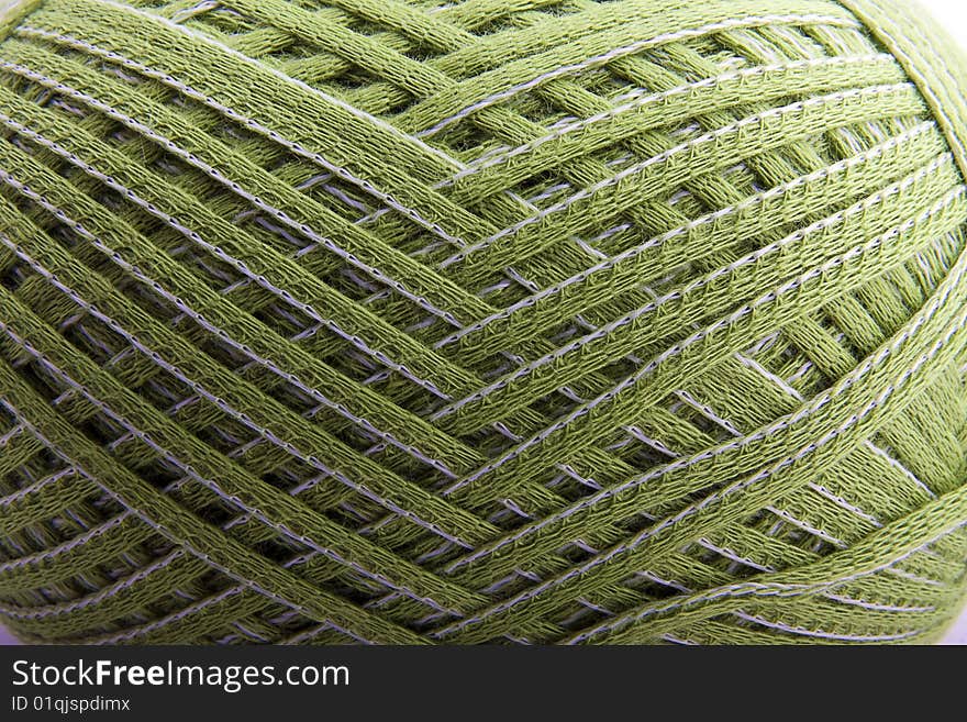 Green yarn for texture and background. Green yarn for texture and background