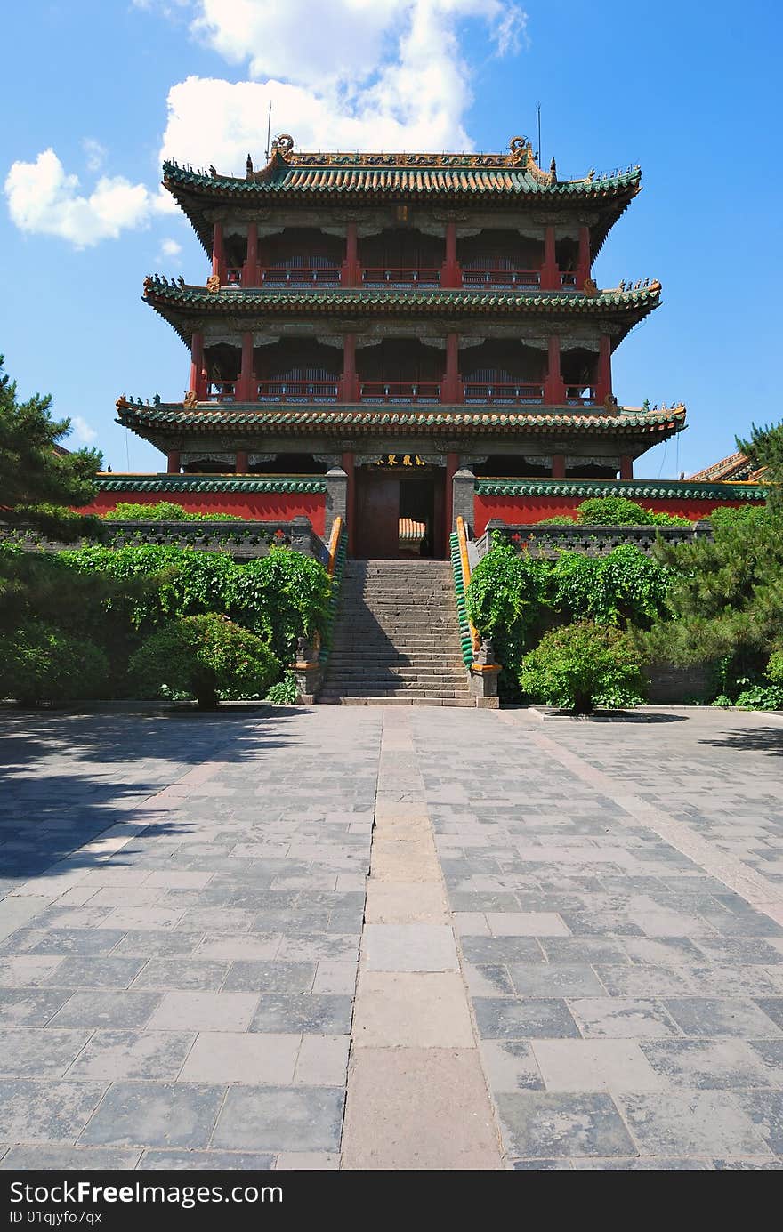 Phoenix building, symbolic building of Shenyang Palace museum, Qing Dynasty, UNESCO world heritage