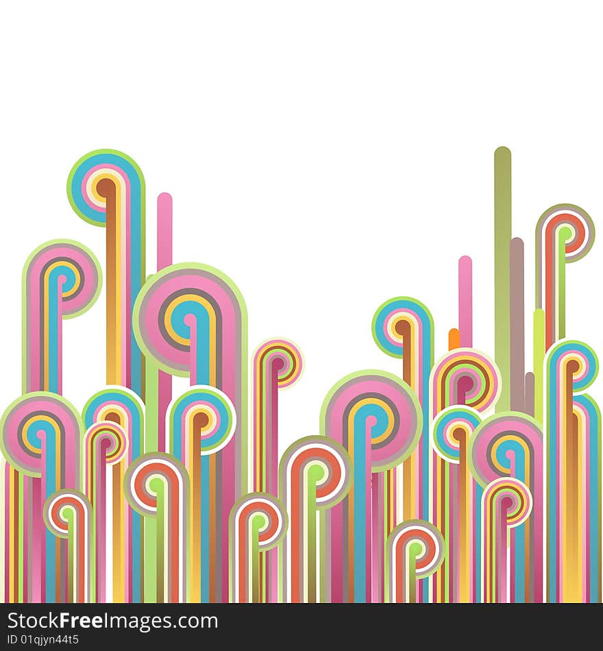 Abstract illustration with colorful lines. Vector. Abstract illustration with colorful lines. Vector