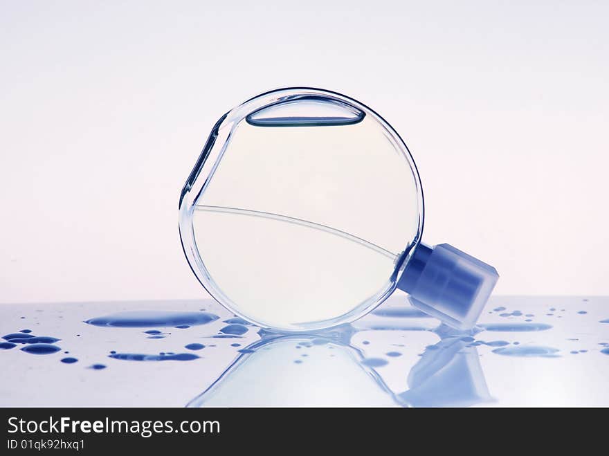 Perfume bottle on the table