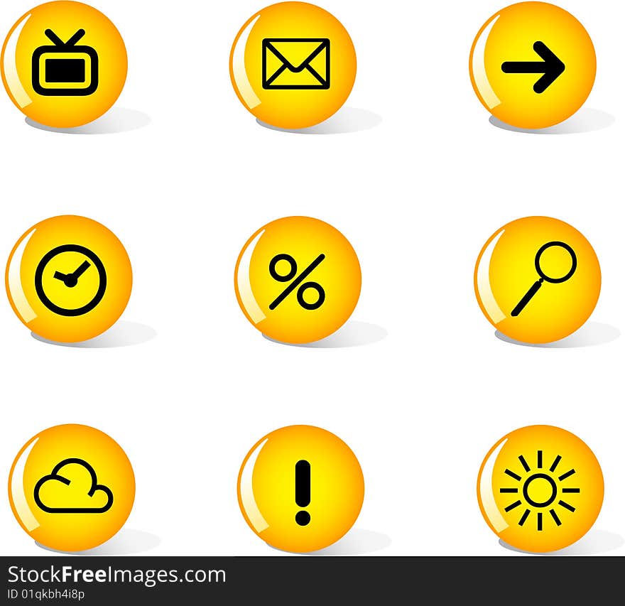 Web icon vector set one. Web icon vector set one