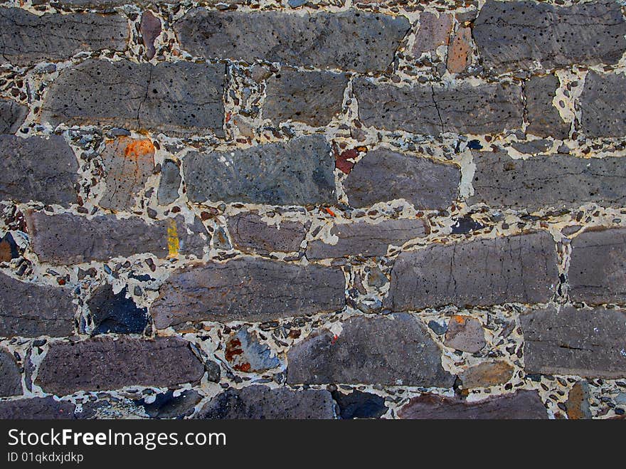 Old walls of houses in Italy