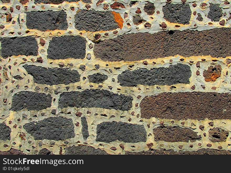 Old walls of houses in Italy