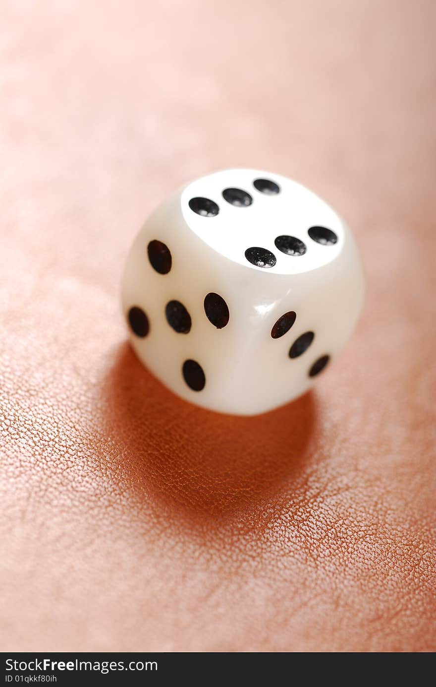 White Dice On Table