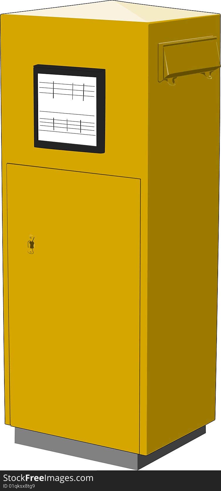 An illustration of an public german mailbox