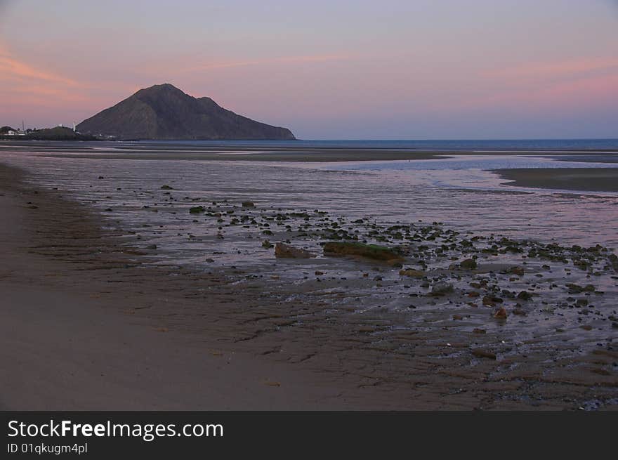 Lowtide at sunset, San Felipe