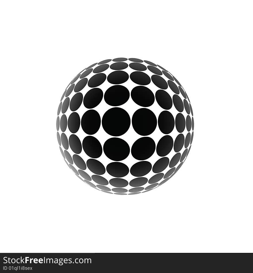 Halftone retro party background with disco ball, illustration. Halftone retro party background with disco ball, illustration