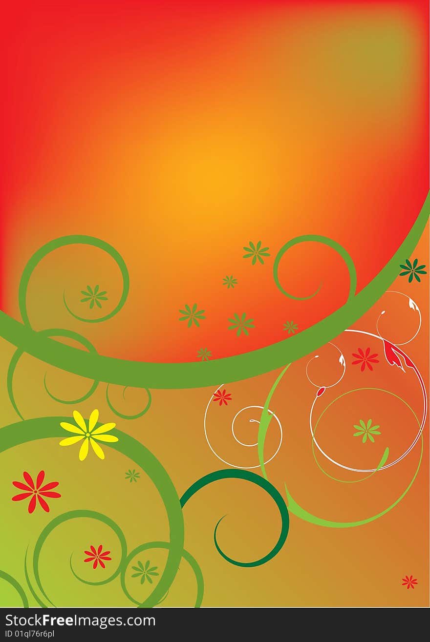 Red and green decorative background