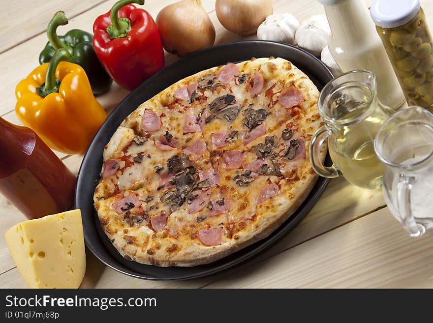 Pizza With Mushrooms