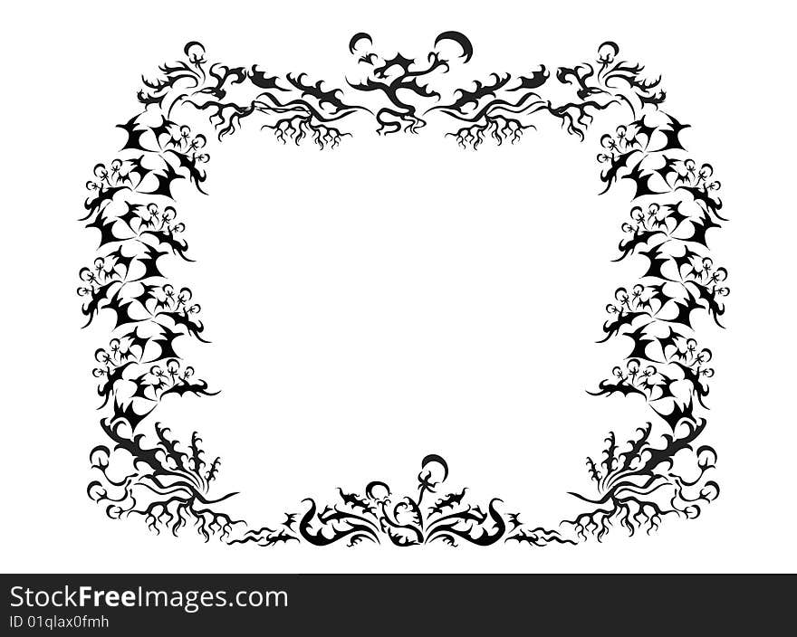 The black frame on a white background made s. The black frame on a white background made s.