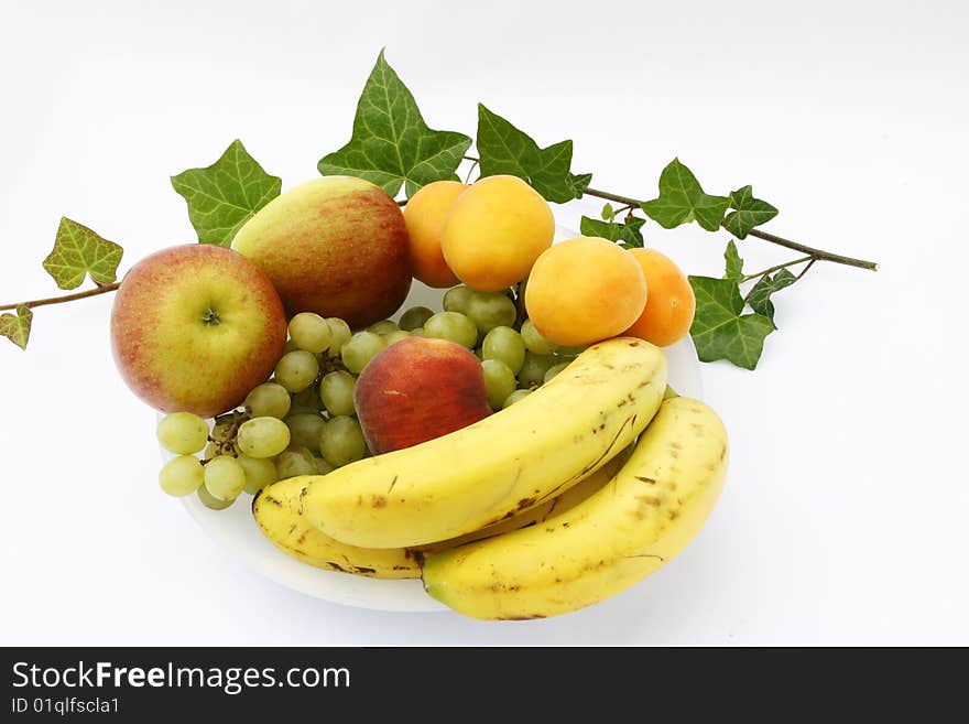 Mixed fruits on a plate