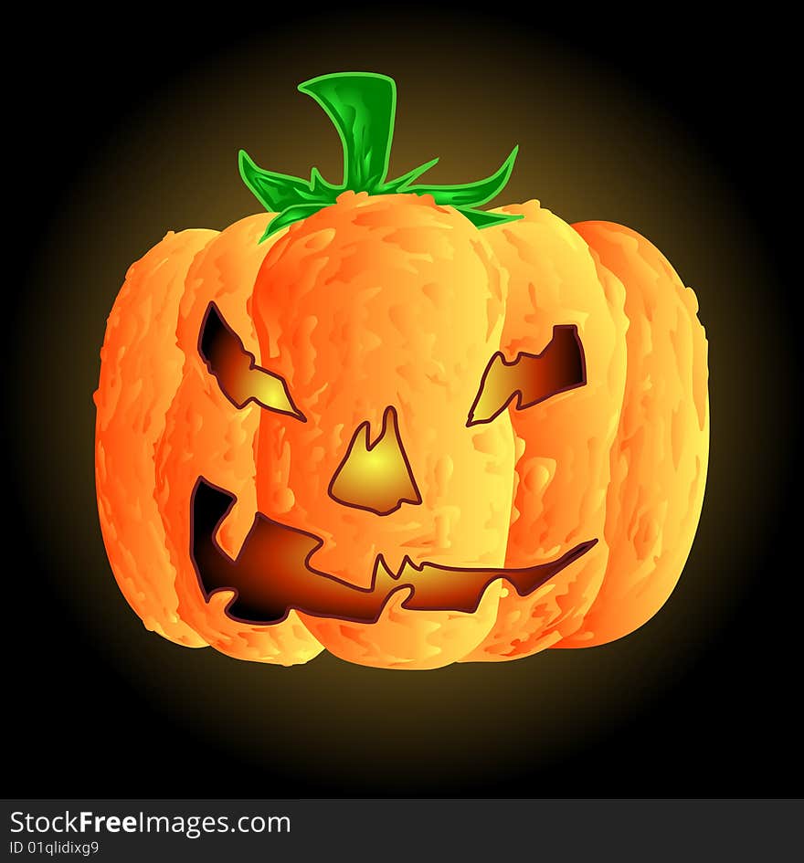 Vector Lumpy Halloween Pumpkin