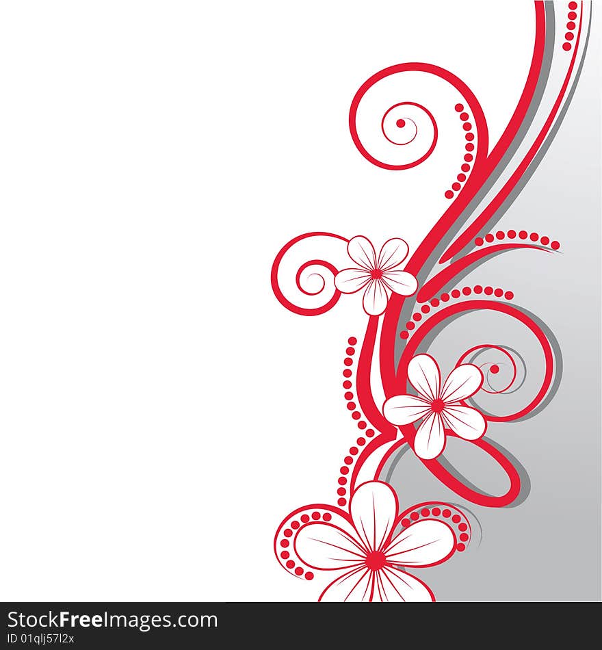 Abstract floral background with place for your text