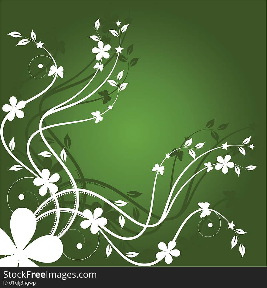 Abstract floral background with place for your text