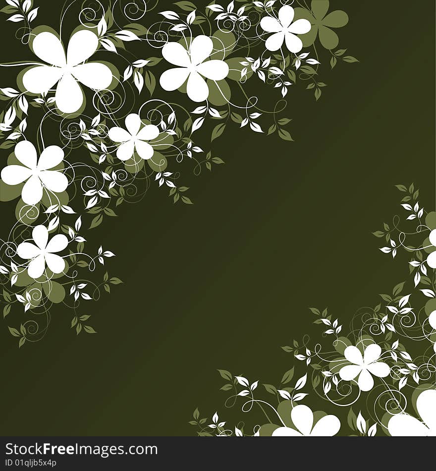 Abstract floral background with place for your text