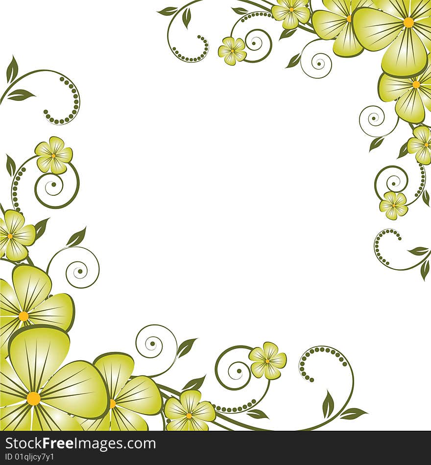 Abstract floral background with place for your text