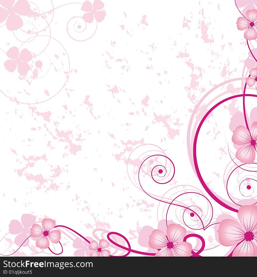 Abstract floral background with place for your text