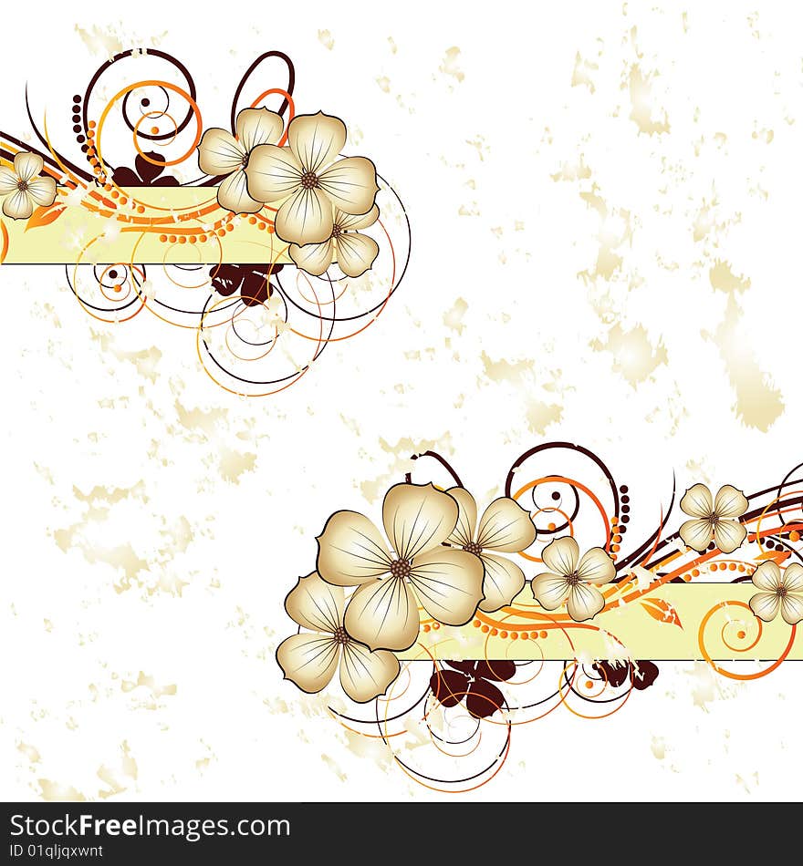 Abstract floral background with place for your text