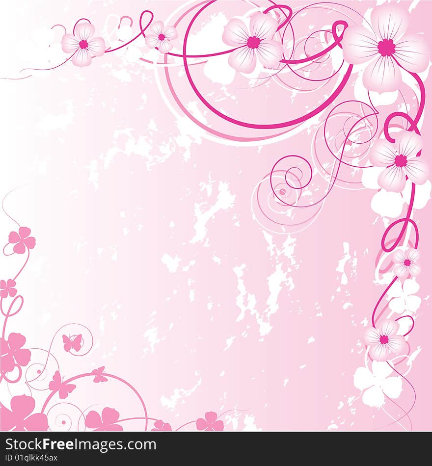 Abstract floral background with place for your text