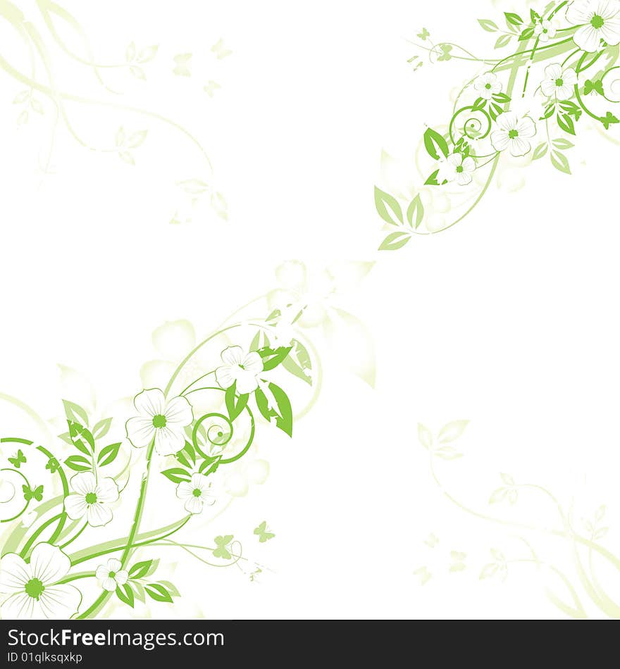 Abstract floral background with place for your text