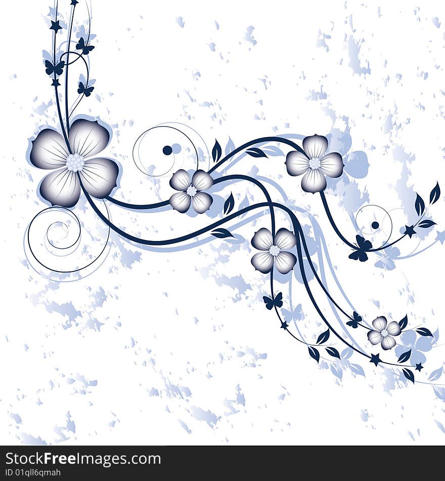 Abstract floral background with place for your text