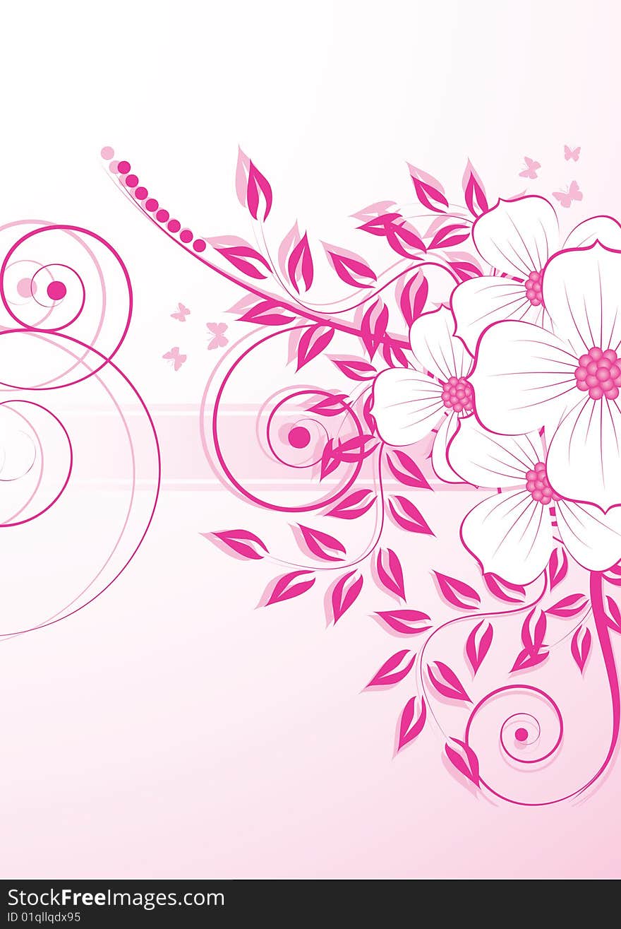 Abstract floral background with place for your text