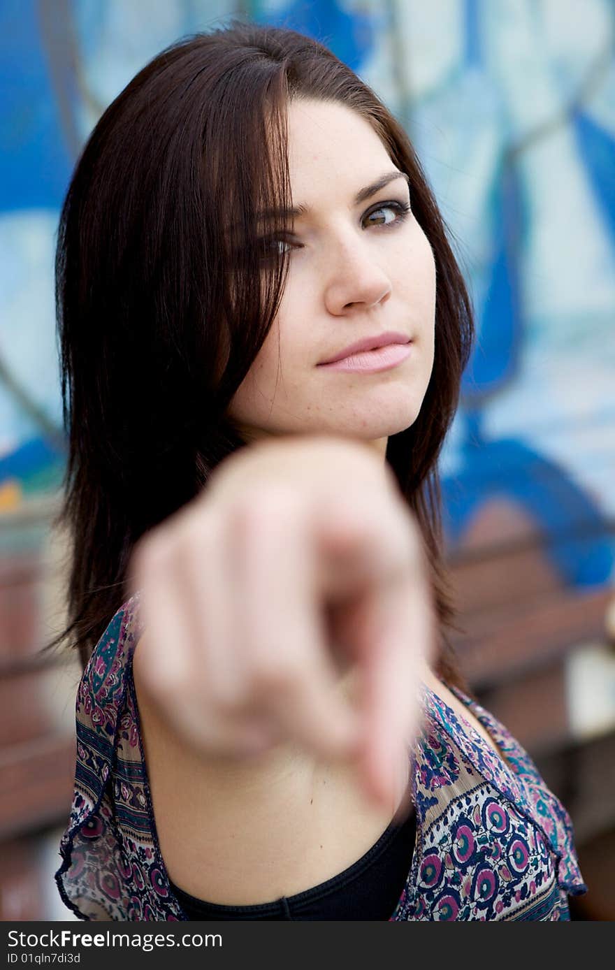 Beautiful Brunette with an edge and darker eye makeup