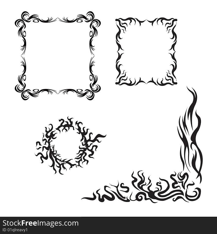 Other design elements of a flame of fire. By s. Other design elements of a flame of fire. By s.