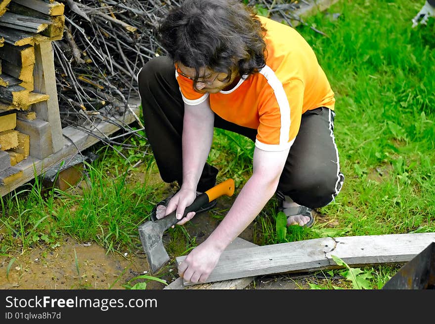 Men with axe