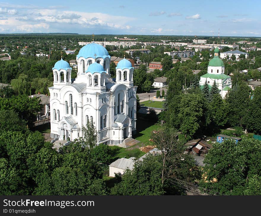 Christian church in small town, Ukraine