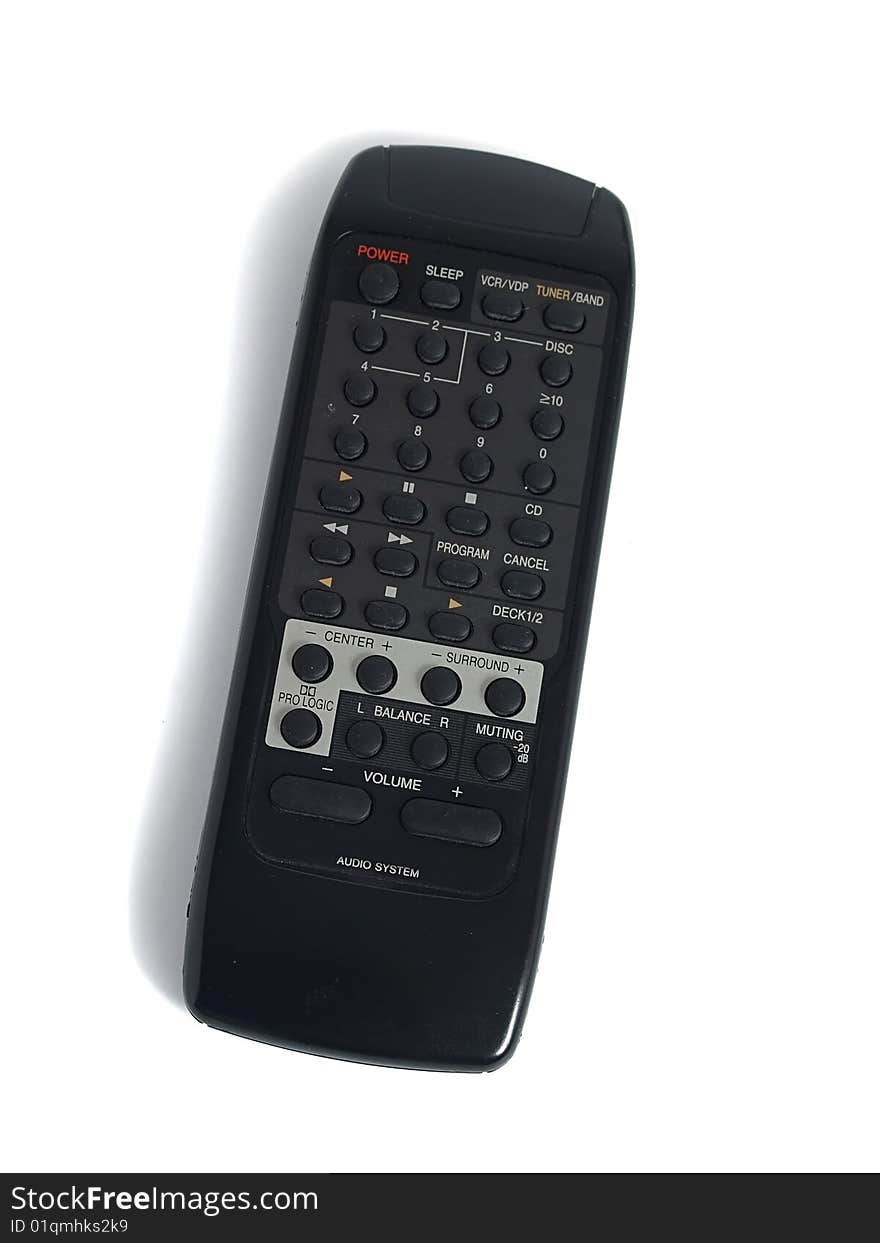 Remote control over white background