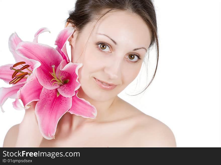 Woman And Flower