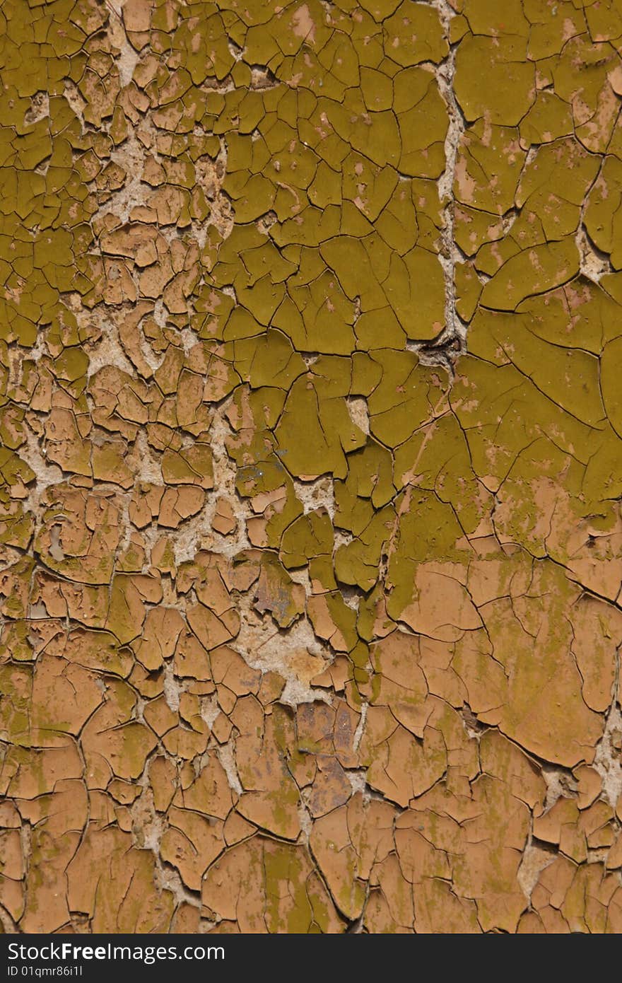 Cracked paint on wooden background texture