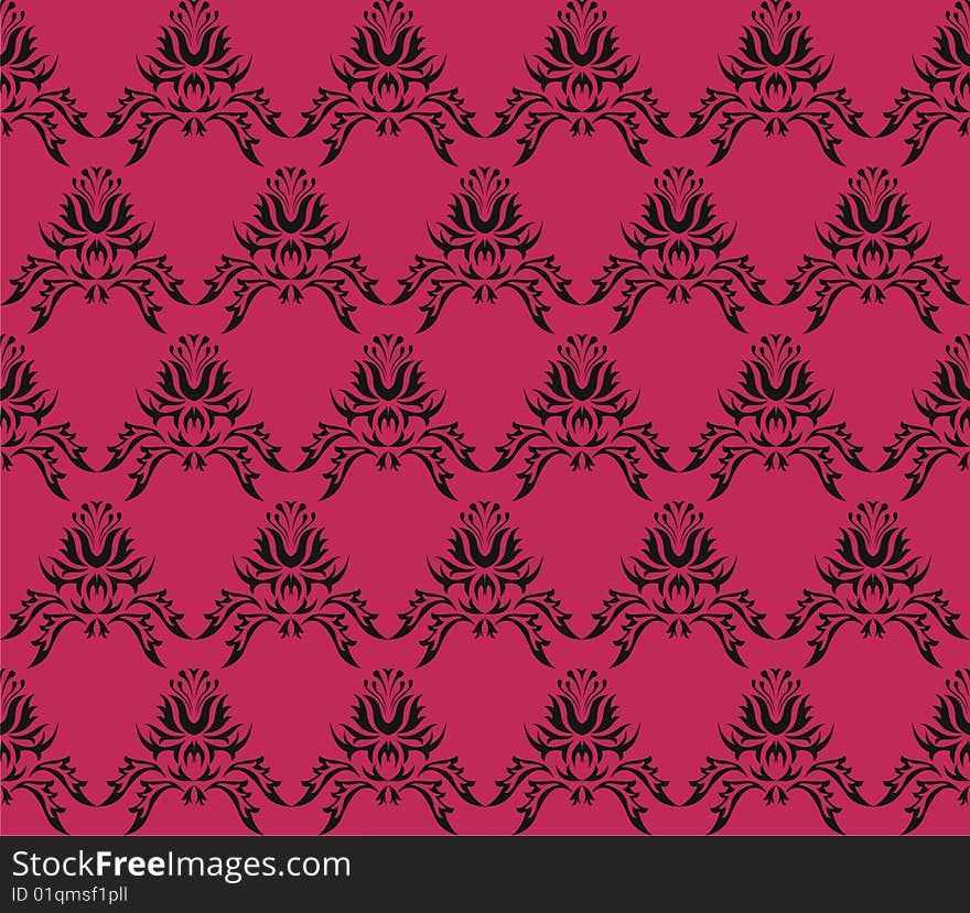 Damask (Victorian) seamless pattern