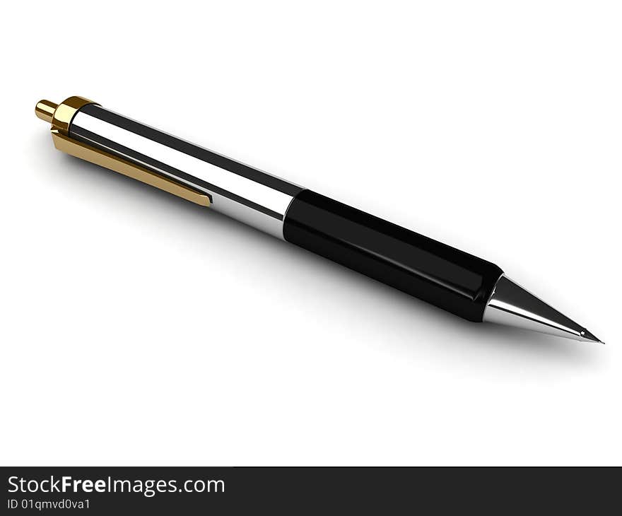 Three dimensional isolated ball point pen