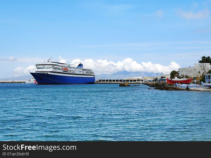 Ship on Aegean Sea