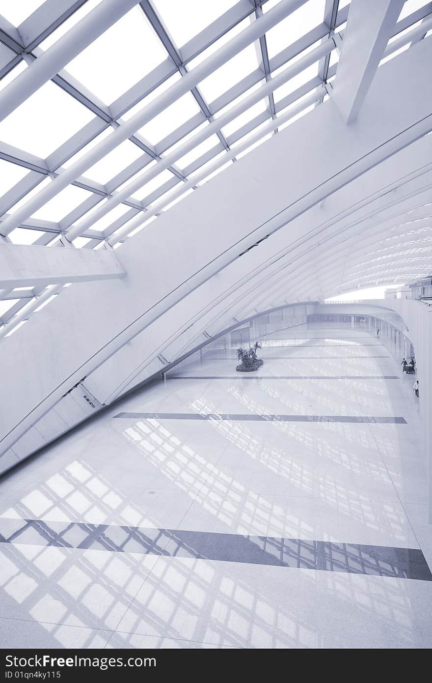 A white modern building and hall