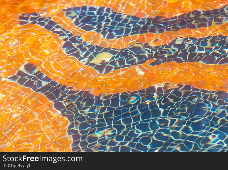 Orange And Blue Swimming Pool