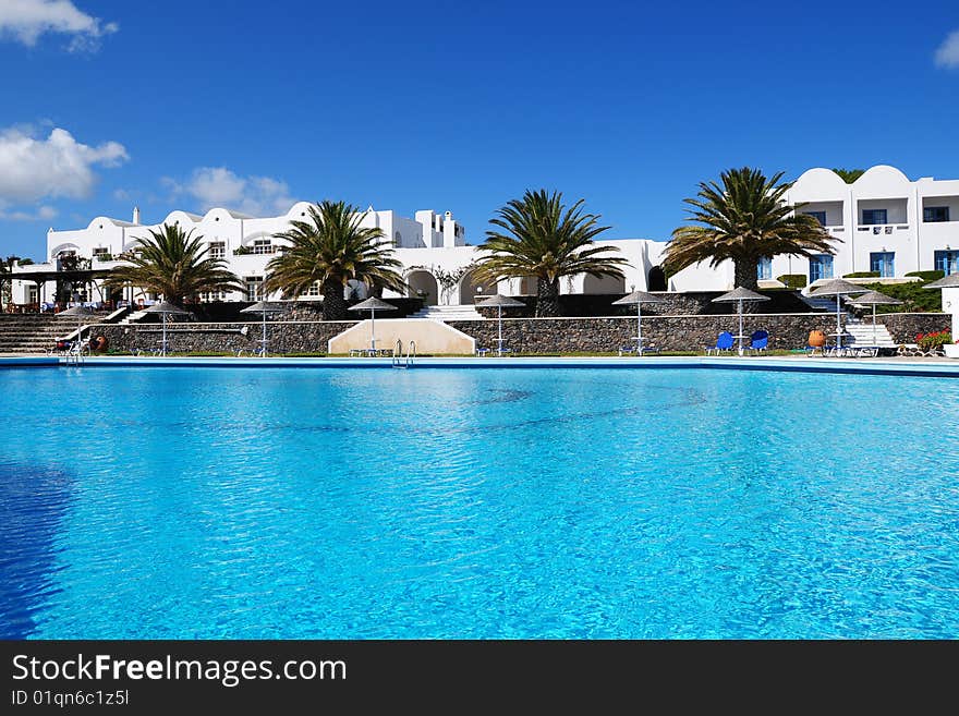 A beautiful outdoor swimming pool