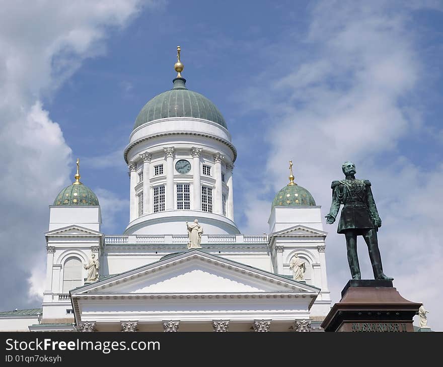 Helsinki Cathedral at the senate square in Finland