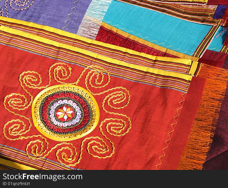 Handmade Textile For Traditional Women Dress.