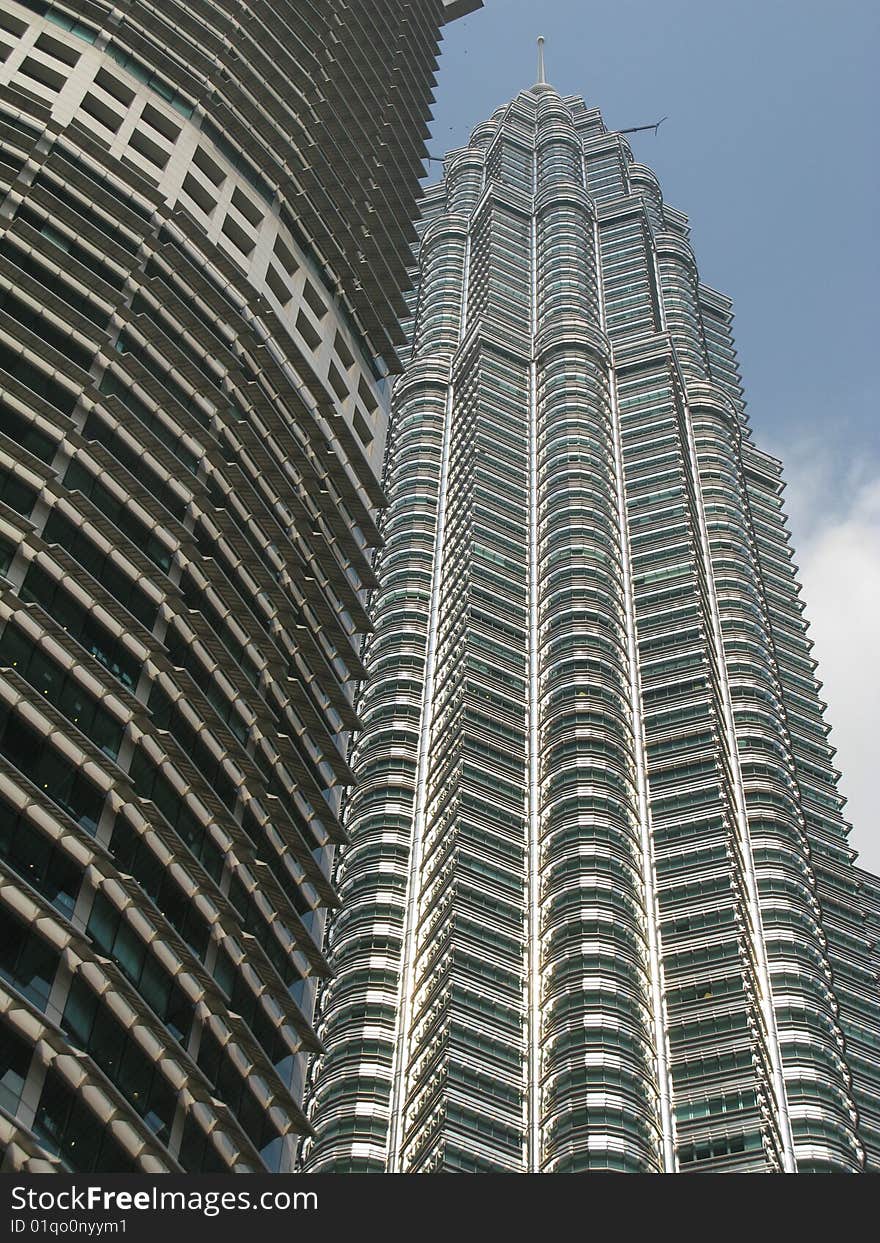 Modern architecture (Petronas Twin towers, Kuala Lumpur, Malaysia)