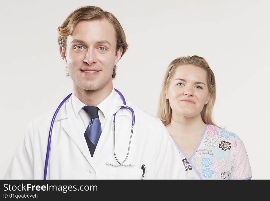 Portrait of two medical professionals