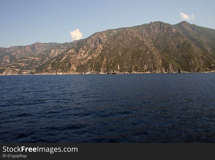 Monastery on athos mountain