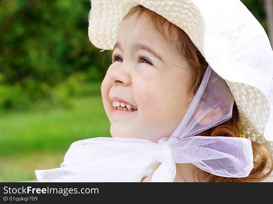 Portrait of the little girl with expression