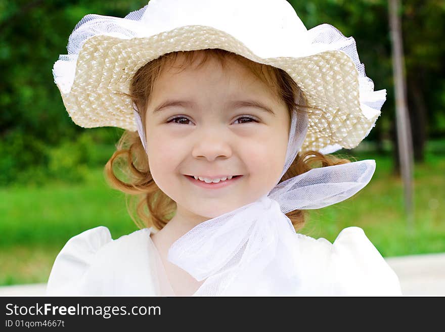 Portrait of the little girl with expression